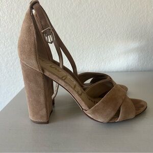 Sam Edelman Tan Cross-Band Heels